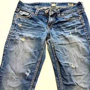 Women’s silver jeans